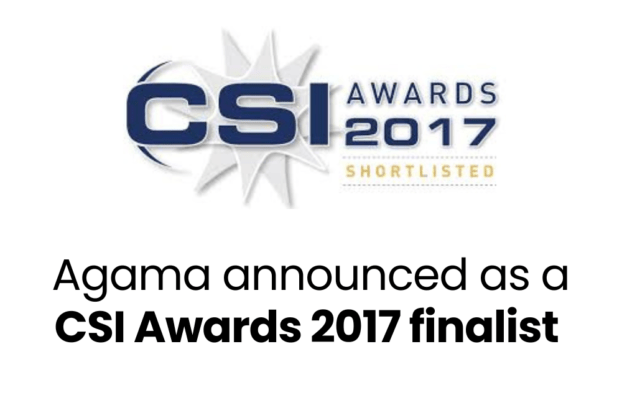 Agama announced as a CSI Awards 2017 finalist