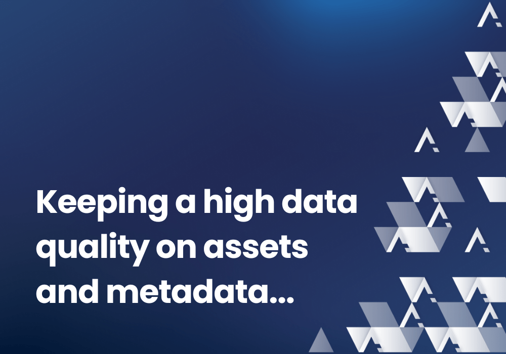 Keeping a high data quality on assets and metadata